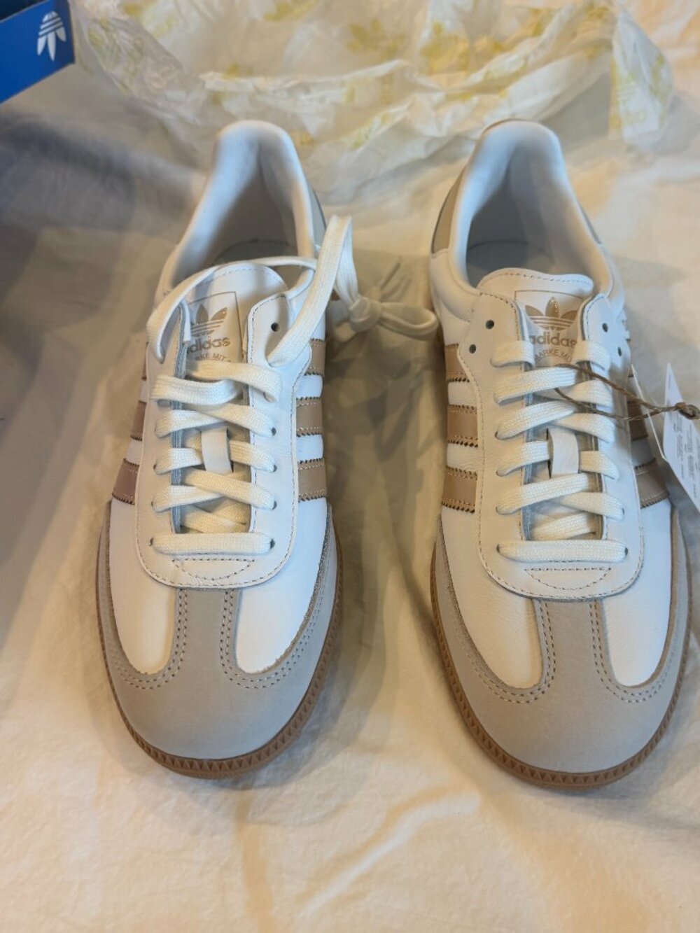 Adidas Originals Samba OG W "Cloud White Wonder Gold" IH9127 — Women’s Size 8.5